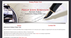Desktop Screenshot of notarypublicyork-philiprobinson.co.uk