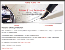 Tablet Screenshot of notarypublicyork-philiprobinson.co.uk